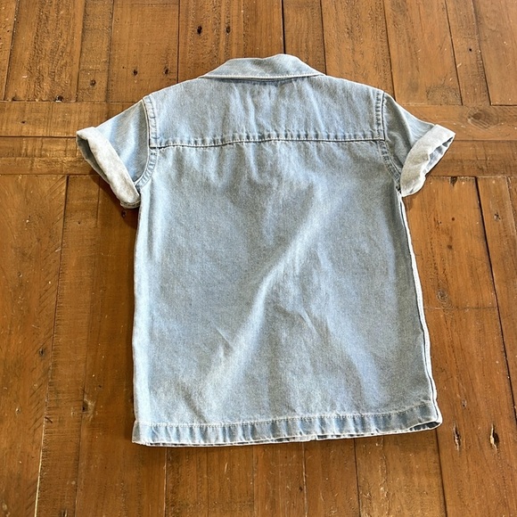 River island mini light wash denim button down - Picture 5 of 5